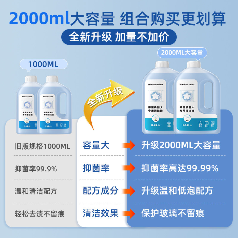 适用于科沃斯擦玻璃机器人擦窗宝清洁液W1Pro/W2S/MINI抹布清洗剂,淘宝优惠券,粉丝福利购,淘宝优惠卷