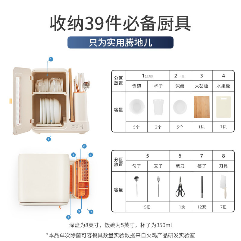 火鸡消毒刀架家用小型筷子刀具砧板 天猫超市餐具消毒机