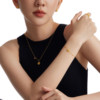 Chinese Valentine's Day gift Chow Tai Fook is filled with joy, closed mouth ring pure gold gold ring priced EOF2526 new gift