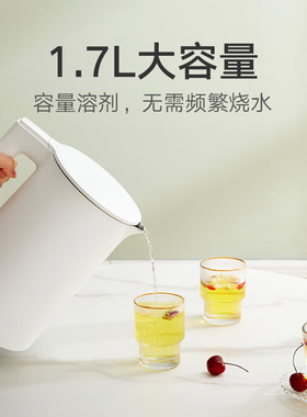 米家1.7L双层防烫电水壶热水壶