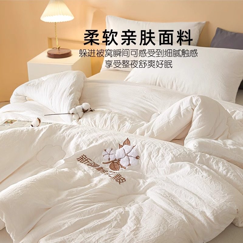 红豆冬被新疆纯棉花被子被芯棉被棉絮秋冬季加厚保暖学生春秋被褥,淘宝优惠券,粉丝福利购,淘宝优惠卷