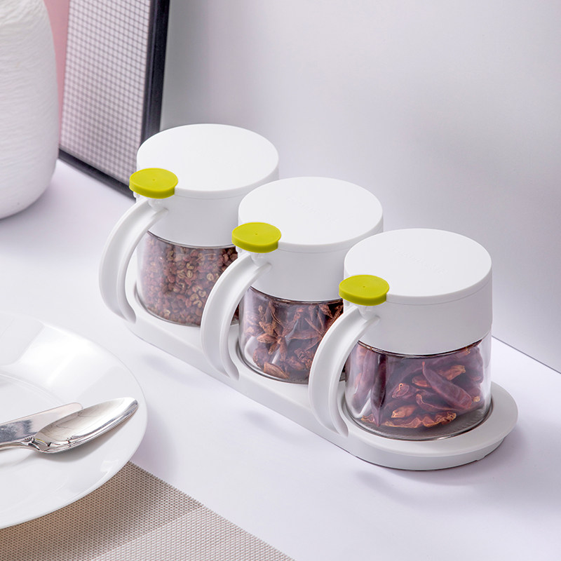 Camellia glass condiment bottle is flexible and labor-saving when opening the lid