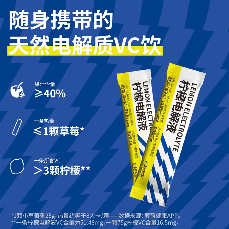 柠檬共和国冲调果汁柠檬电解液33g*7条添加NFC椰子水VC运动饮料-图3