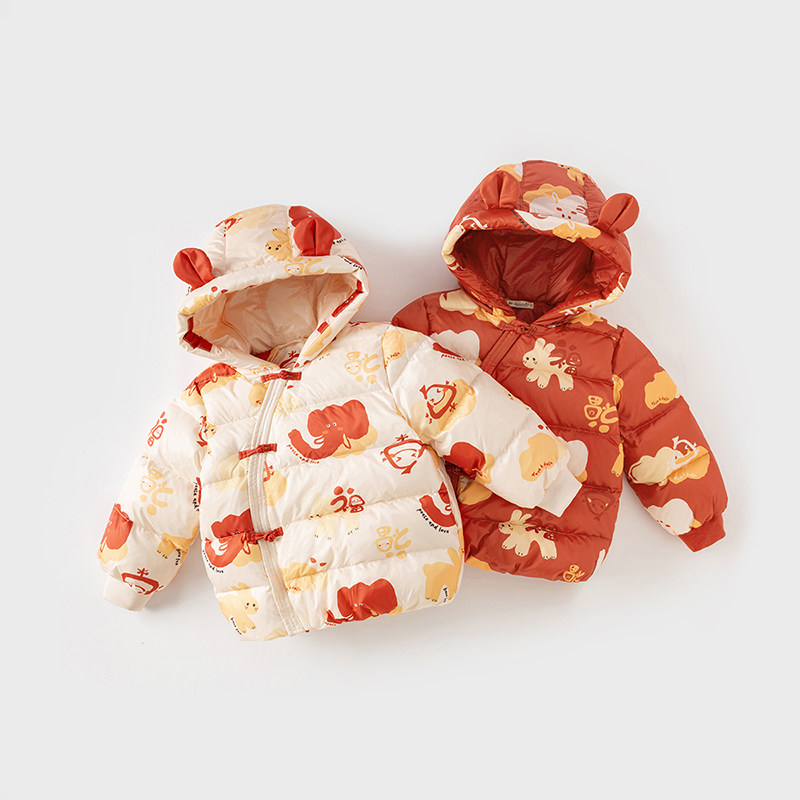 【抗菌绒】戴维贝拉儿童羽绒服2025冬新款男女童新年三防拜年服,淘宝优惠券,粉丝福利购,淘宝优惠卷