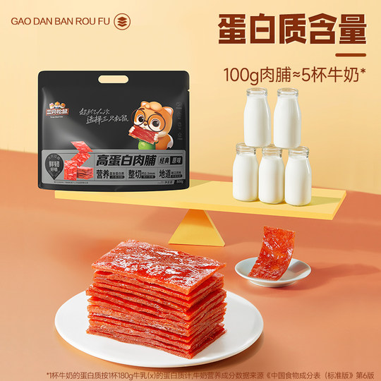 Three Squirrels sell high-protein dried meat in bulk