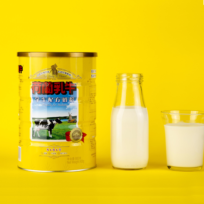 天猫超市包邮荷兰乳牛学生营养配方奶粉900g罐装?强化钙铁锌??营养早餐2