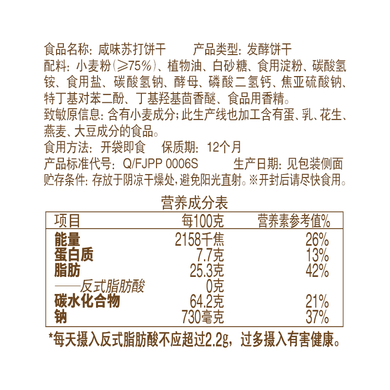 盼盼苏打饼干咸味450g*1袋追剧休闲小零食曲奇下午茶早餐代餐 - 图3