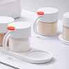 Camellia glass condiment bottle is flexible and labor-saving when opening the lid