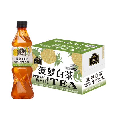 【肖战推荐】CHALI茶里公司菠萝白茶果汁茶饮料富含维C390ml*15瓶