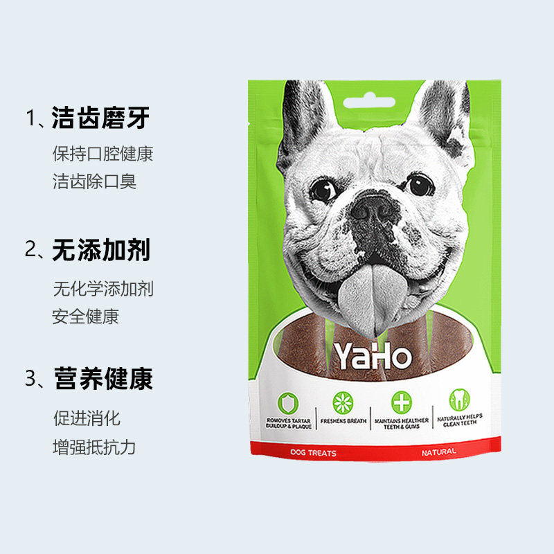 Yaho亚禾狗狗磨牙棒型成年犬100g 4支除口臭