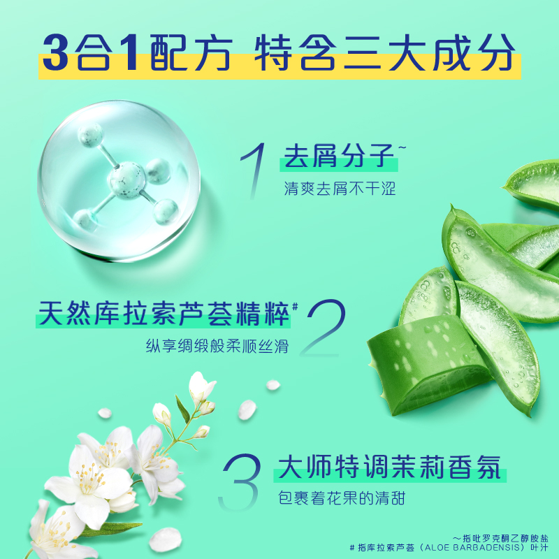 飘柔洗发水滋润洗发水露套装500g*3去油止痒修护洗护 - 图2