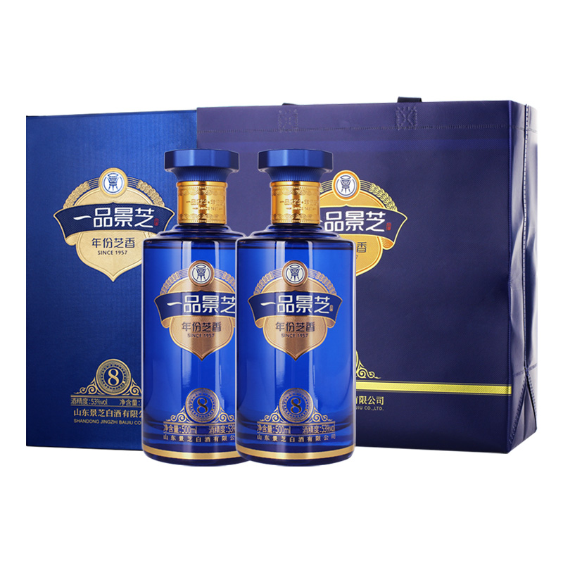 景芝一品景芝芝香8芝麻香型白酒53度500ml*6盒整箱礼盒送礼纯粮 - 图2