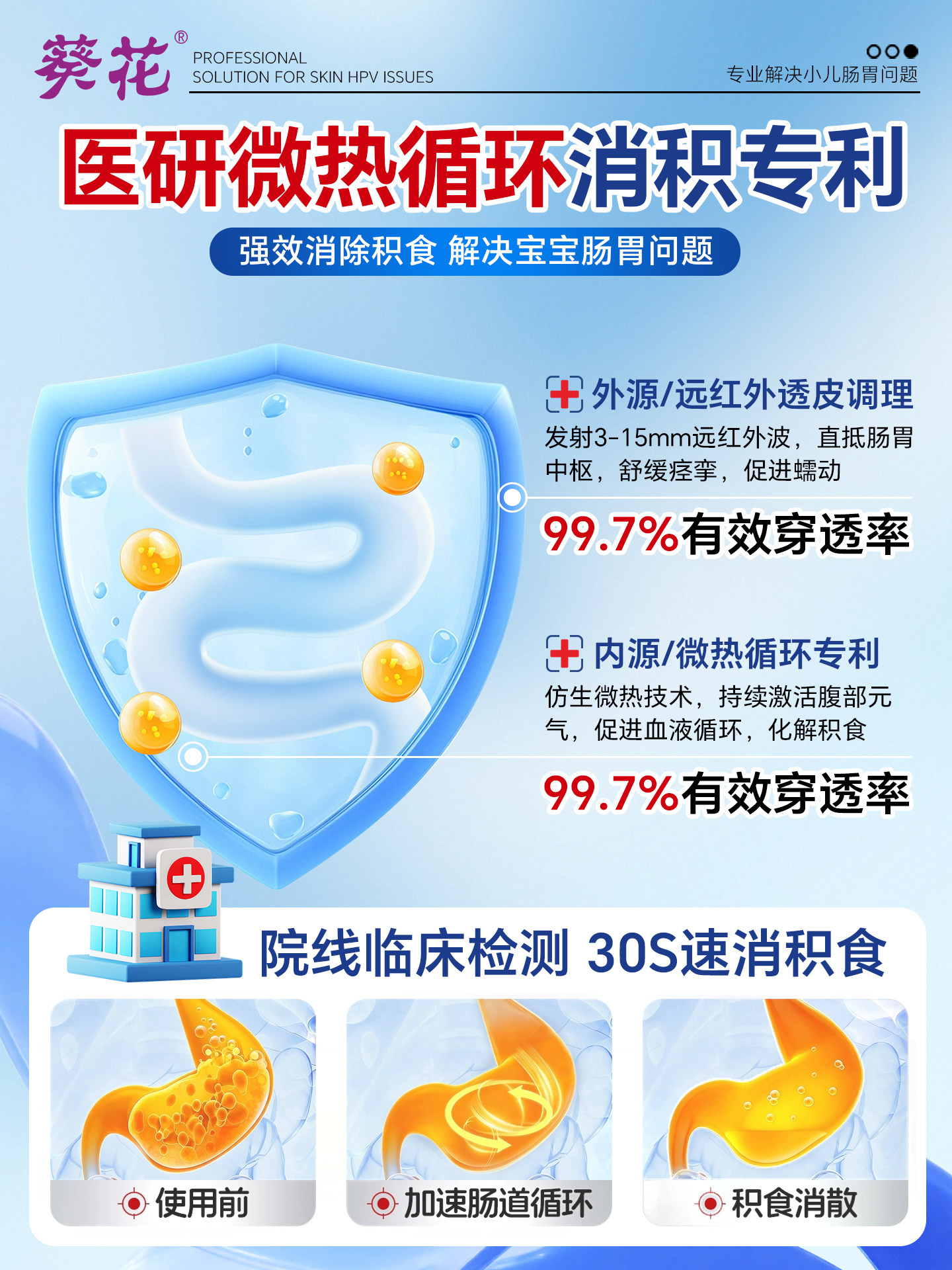 葵花（医药）小儿肠胃贴脾虚调理儿童积食消食健脾腹痛腹胀肠胃贴,淘宝优惠券,粉丝福利购,淘宝优惠卷