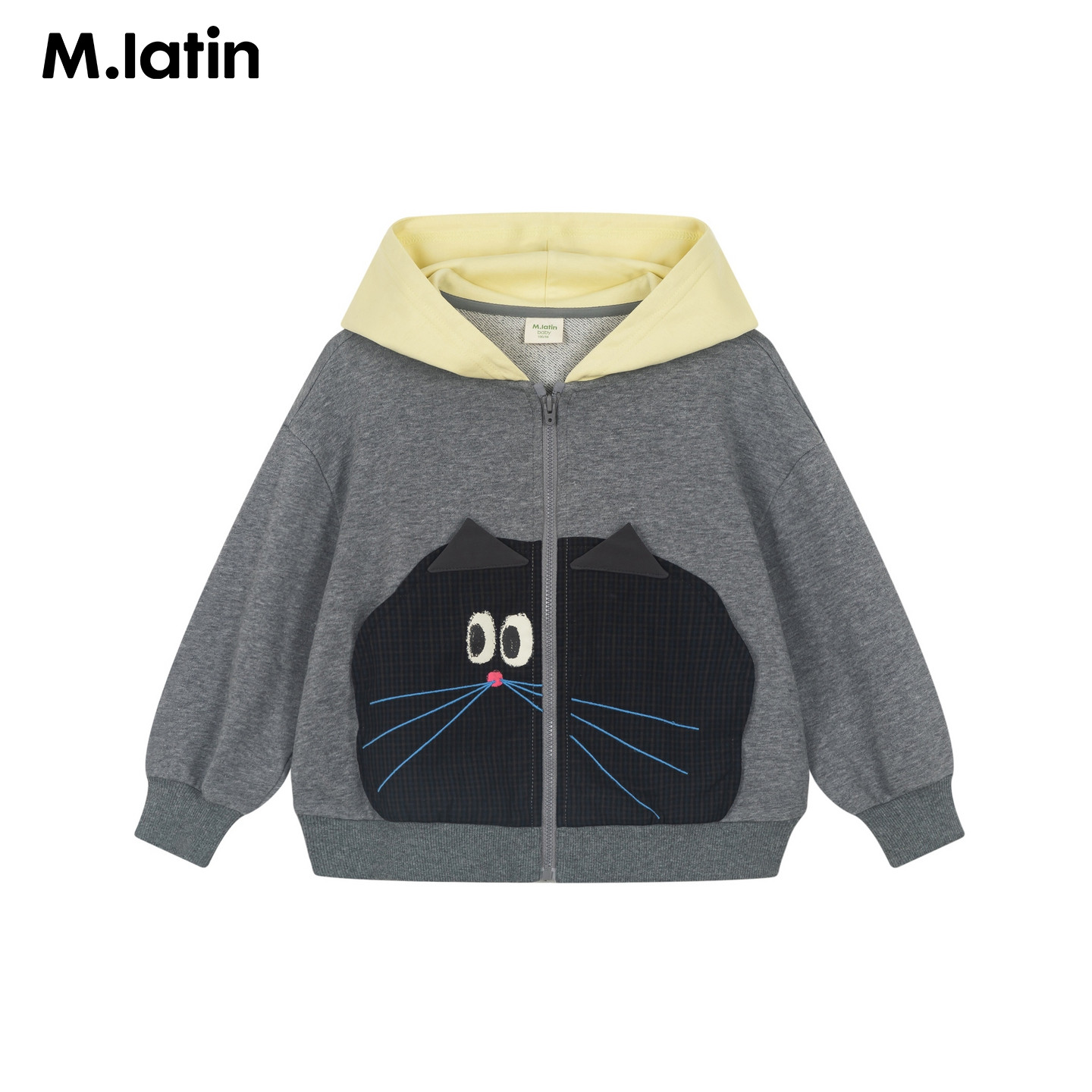 马拉丁童装儿童外套26春新款男小童云朵猫猫撞色拼接立体耳朵,淘宝优惠券,粉丝福利购,淘宝优惠卷