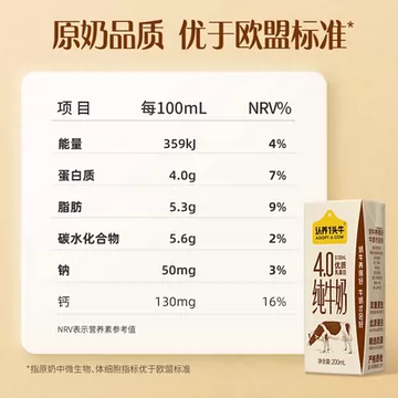 【随机发包装】认养一头牛4.0纯奶18盒*2箱[10元优惠券]-寻折猪