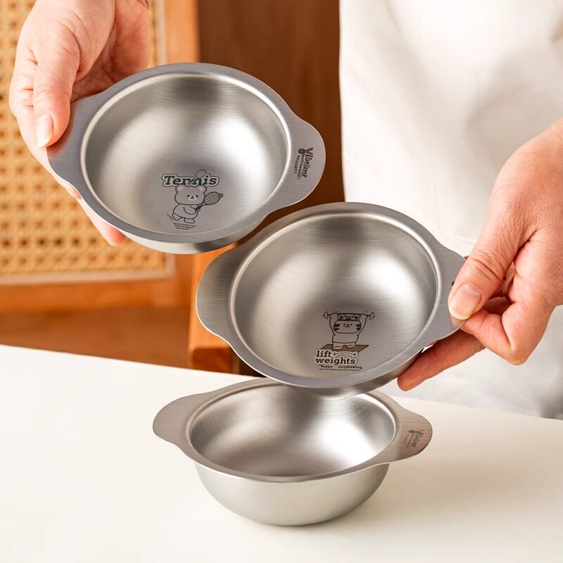 onlycook食品级可爱儿童碗304不锈钢宝宝吃饭专用辅食碗婴儿餐具,淘宝优惠券,粉丝福利购,淘宝优惠卷