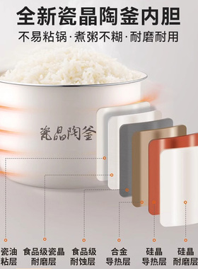 九阳小型电饭煲不粘内胆粒粒生香