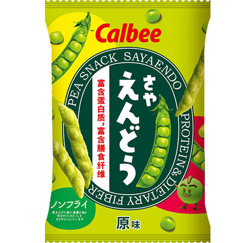 Calbee/卡乐比原味豌豆脆70g/袋儿童蔬菜薯条休闲零食品网红小吃 - 图0