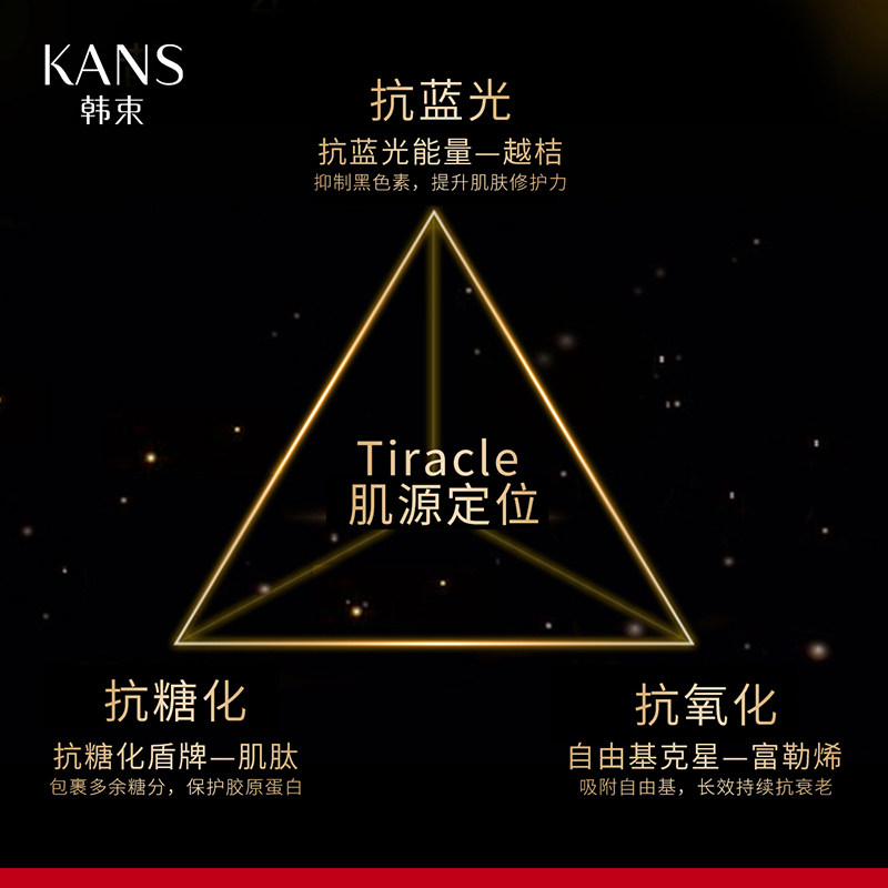 韩束黑金小黑瓶洁水乳套装抚纹修护 天猫超市面部护理套装