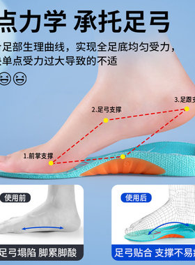 足印部落鞋垫男童专用鞋垫足弓