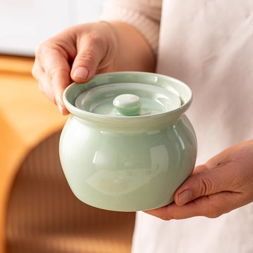 onlycook陶瓷炖盅瓦罐炖煲汤盅瓷罐蒸蛋碗带盖的陶瓷碗炖汤锅砂锅 - 图2