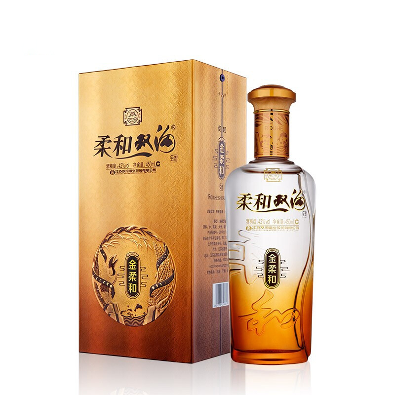 柔和双沟金装42度450ml*6瓶整箱装浓香型白酒 - 图1