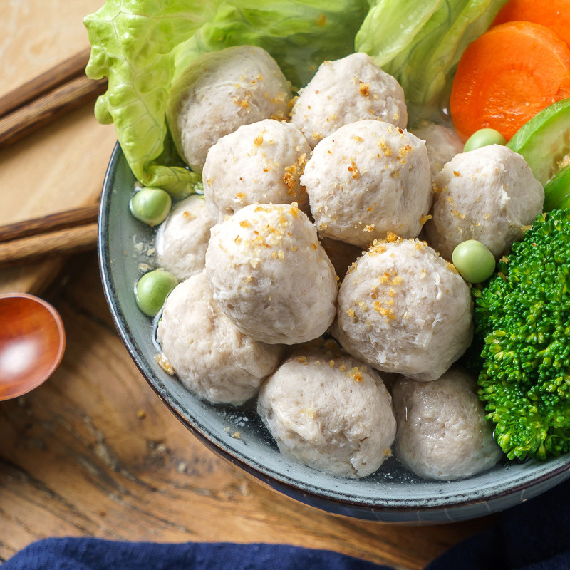 趣十八番正宗潮汕手打猪肉丸汕头瘦肉丸贡丸火锅食材烧烤丸子,淘宝优惠券,粉丝福利购,淘宝优惠卷