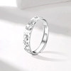 Mengjinyuan Pure Silver Crushed Ice Ring for Men and Women Couples