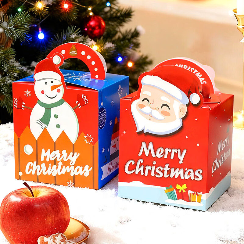 新新精艺圣诞节平安夜苹果盒儿童礼物圣诞装饰包装盒子12个装,淘宝优惠券,粉丝福利购,淘宝优惠卷