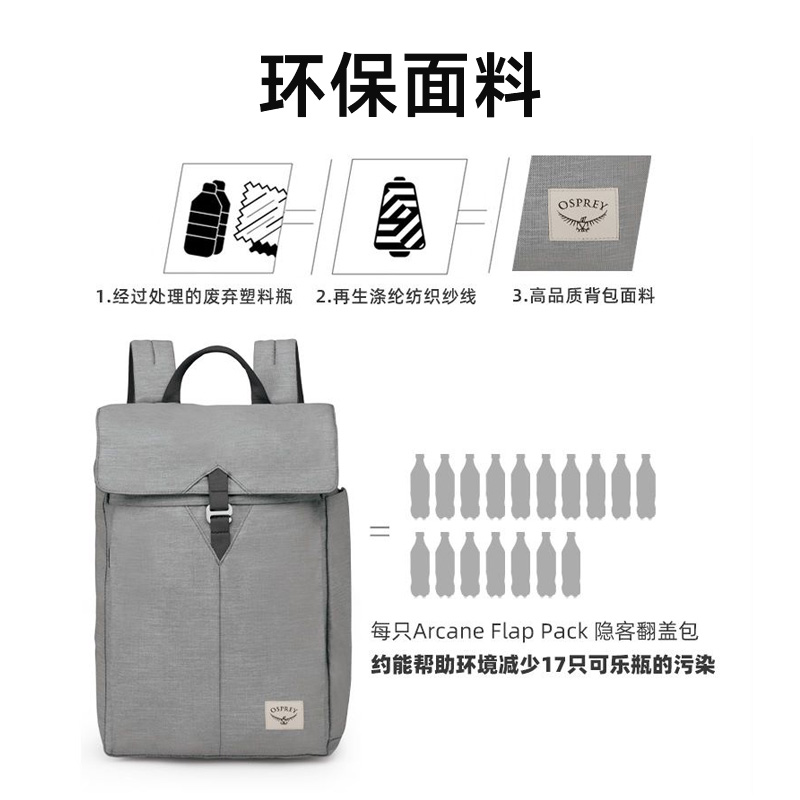 OSPREY Arcane Flap Pack隐客翻盖包电脑包商务斜跨包14L城市通勤 - 图1