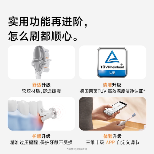 Laifen徕芬扫振电动牙刷i2成人情侣礼物男女软毛全自动智能铝合金 - 图2