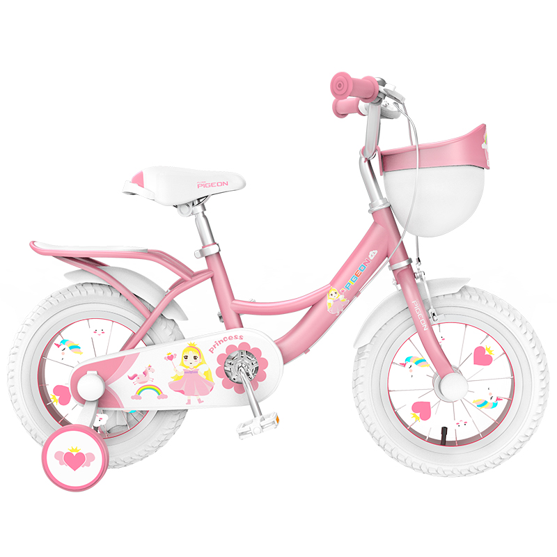 飞鸽儿童自行车3-6岁以上小女孩宝宝新款带辅助轮中大童脚踏单车