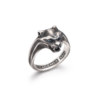 IDEAGEMER Sterling Silver Cheetah Ring Men's Vintage