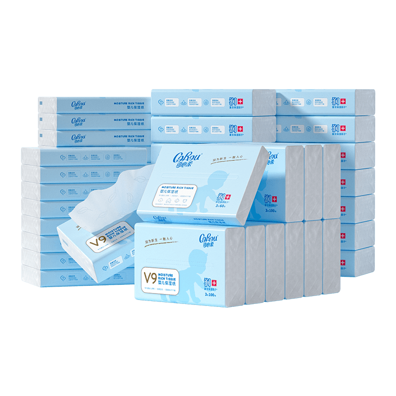 可心柔母婴云柔巾新生儿保湿纸巾100抽24包加60抽20包家庭装,淘宝优惠券,粉丝福利购,淘宝优惠卷