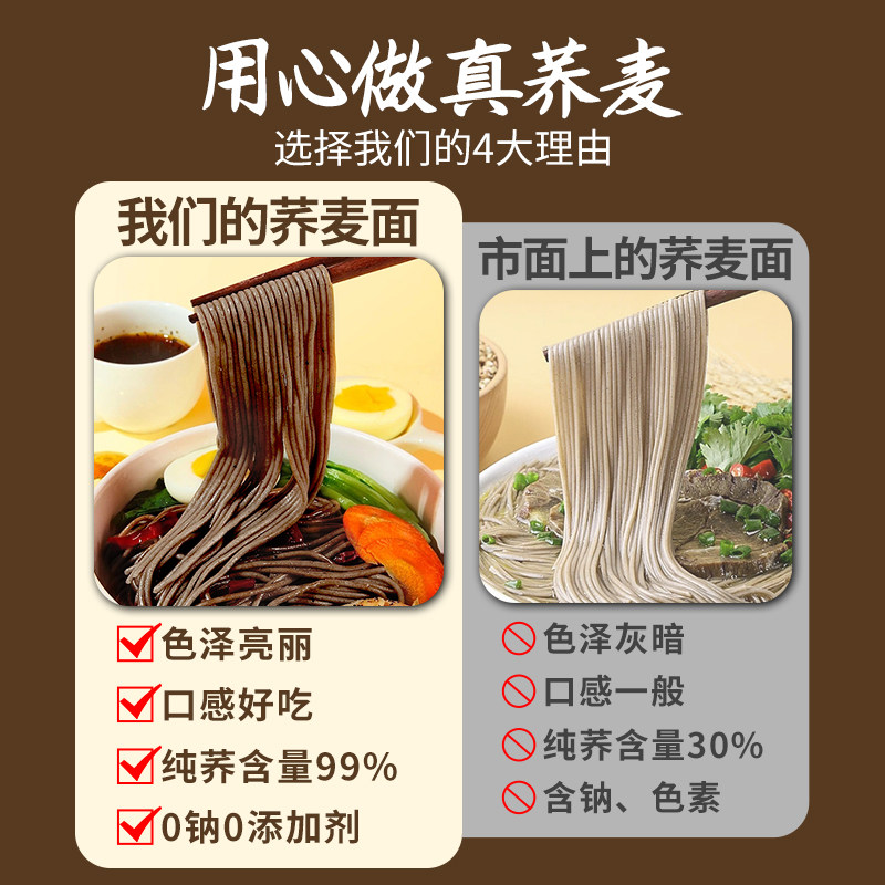 春丝99%荞麦面200g*5杂粮粗粮面0盐低脂肪低升糖代餐高饱腹挂面,淘宝优惠券,粉丝福利购,淘宝优惠卷