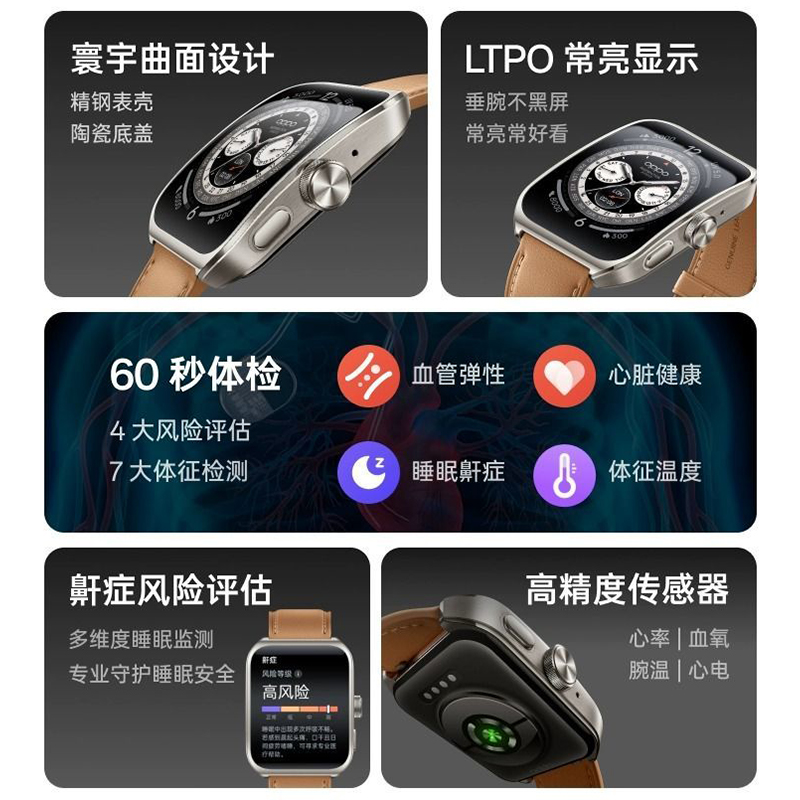 OPPOWatch4Pro智能手表寰宇曲面设计60秒体检-图0