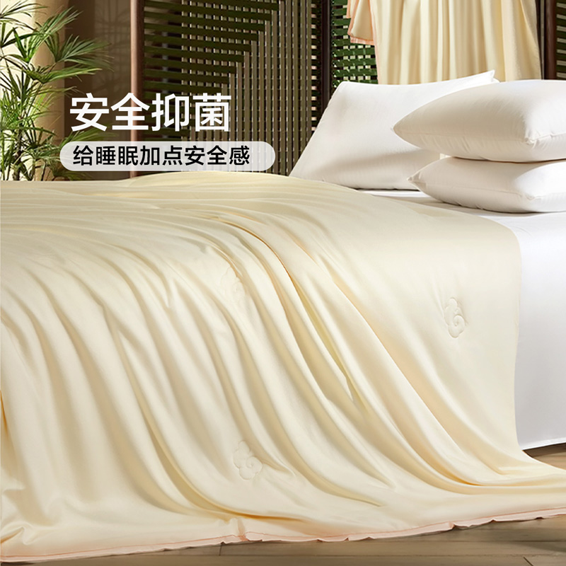 富安娜被子纯棉桑蚕丝被空调被春秋被冬被二合一结婚被芯新品 - 图3