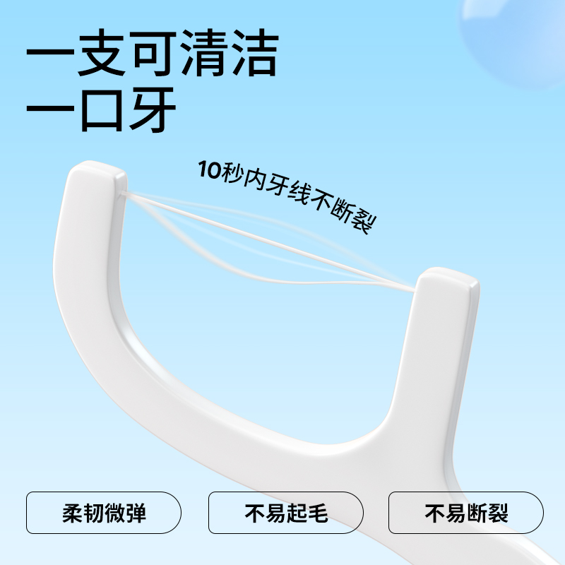 袋鼠医生牙线棒50支超细剔牙线便携盒装一次性牙签线尝鲜体验装-图1