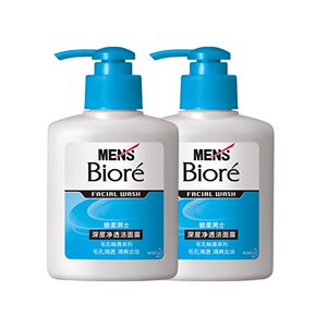 花王Biore/碧柔男士深层净透洁面露150mlX2瓶洗面奶温和深层清洁