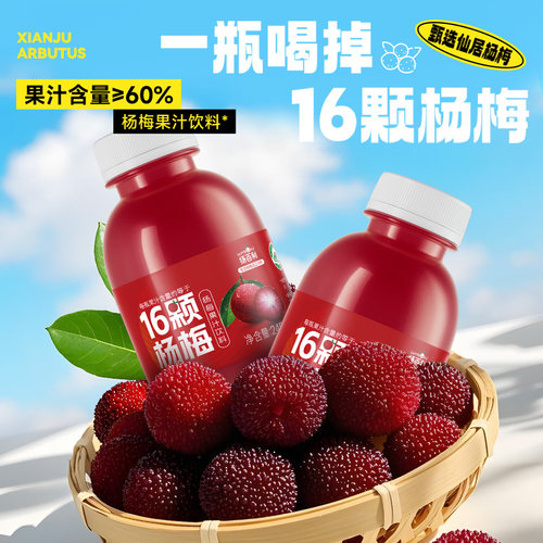 扬百利仙居杨梅汁饮品果蔬汁饮料果汁整箱冰饮孕妇饮品245ml*6瓶 - 图1