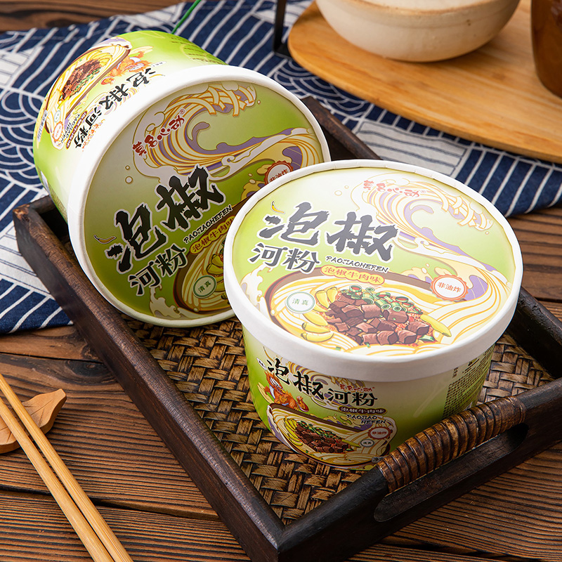 莫名心動清真非油炸泡椒河粉牛肉味方便面121g*6夜宵正宗桶裝_天貓超市_糧油調味/速食/干貨/烘焙