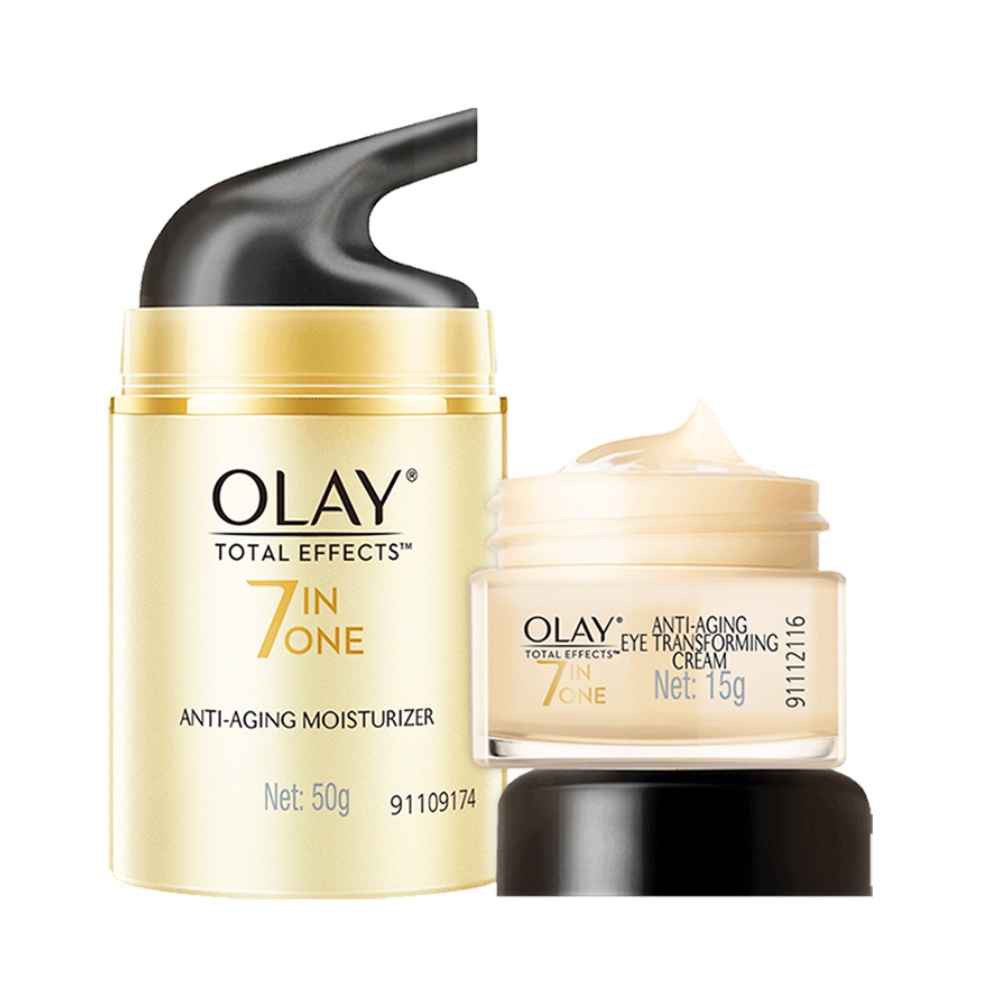 OLAY/玉兰油多效修护面霜+眼霜淡纹紧致肌肤滋润化妆品套装礼物女