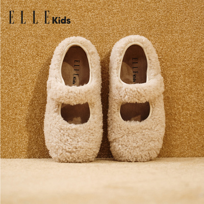 ELLEkids儿童加绒玛丽珍鞋童鞋