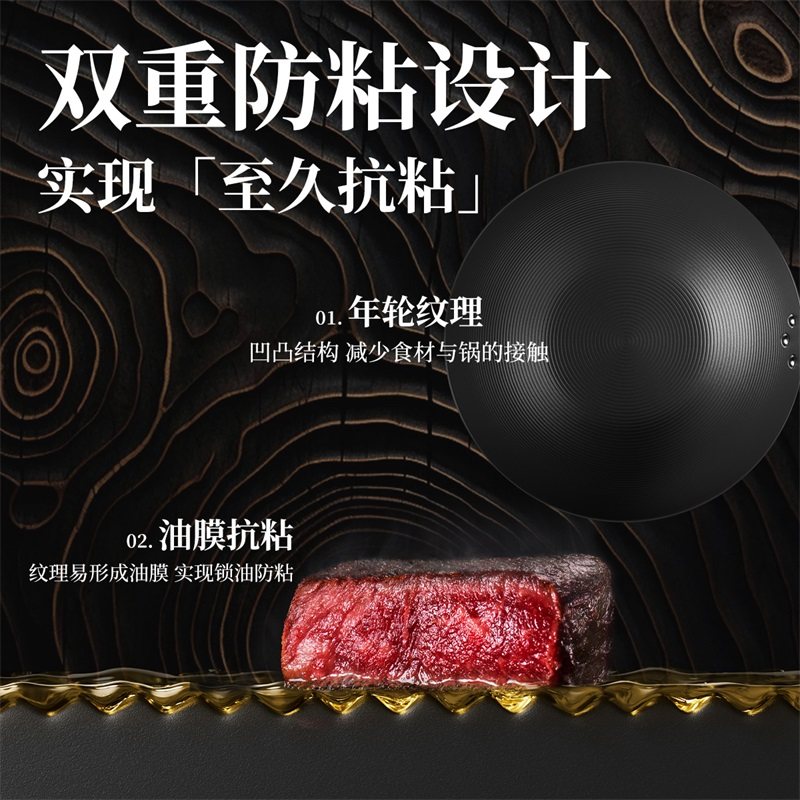 炊大皇炒菜锅铁锅家用无涂层炒锅免开锅不锈不粘电磁炉燃气灶专用,淘宝优惠券,粉丝福利购,淘宝优惠卷