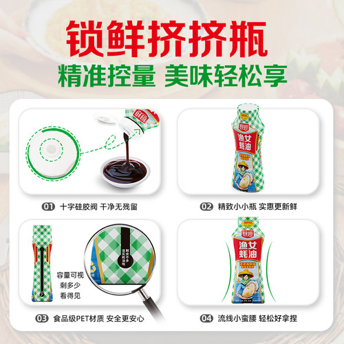 厨邦金装渔女蚝油605g炒菜火锅点蘸提鲜增色炒菜炒饭腌肉烧烤 - 图2