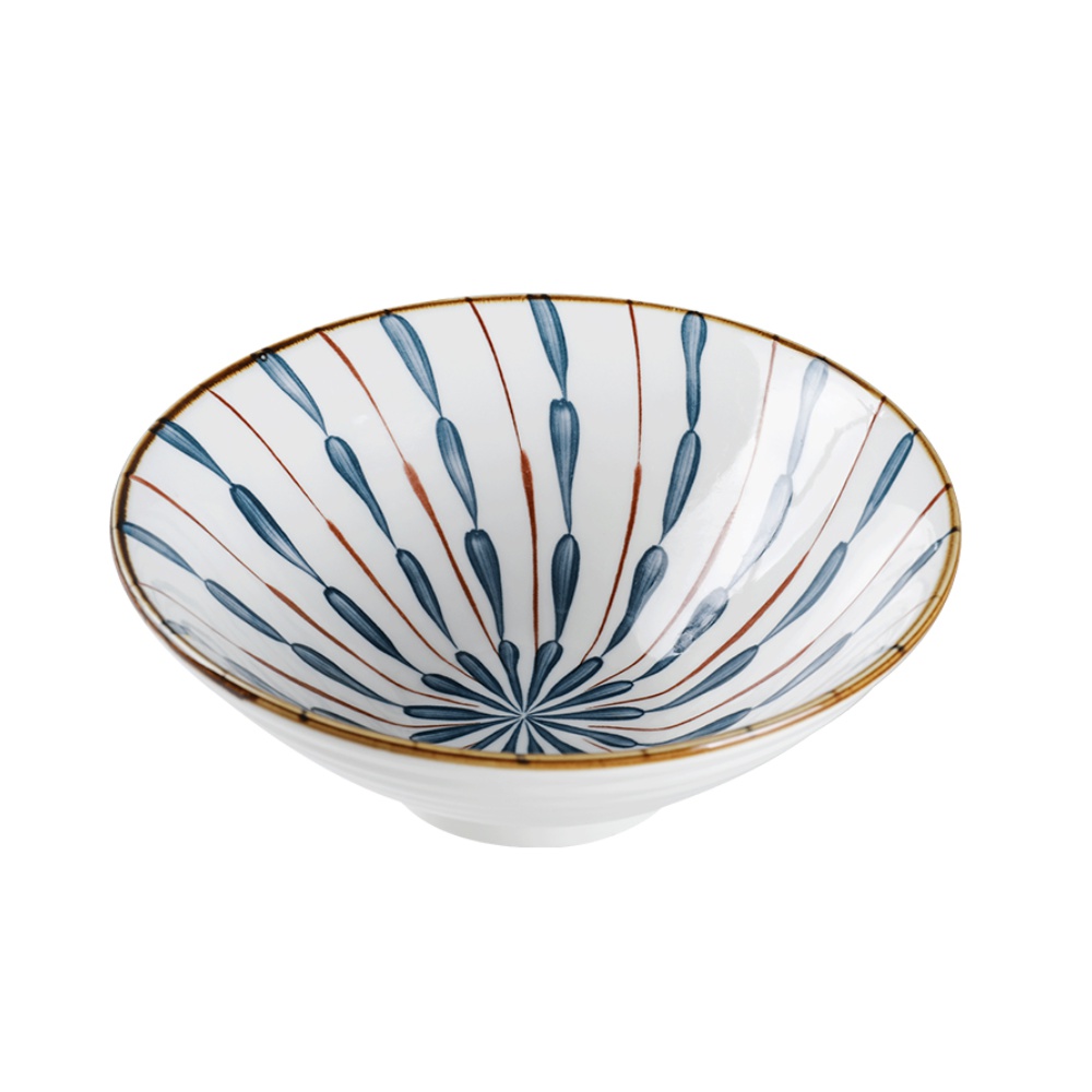 贝瑟斯8英寸拉面碗家用汤碗泡面碗日式餐具大号斗笠面条陶瓷碗 - 图0