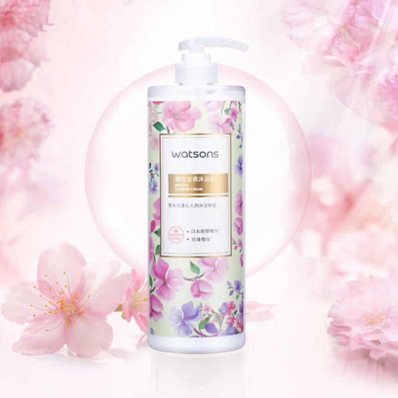 屈臣氏浪漫樱香补水滋润樱花沐浴露 天猫超市沐浴露