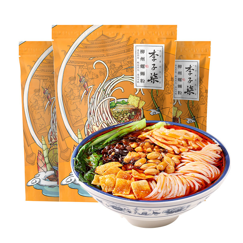 李子柒螺蛳粉广西柳州螺丝粉速食方便面米线335g*3袋食品