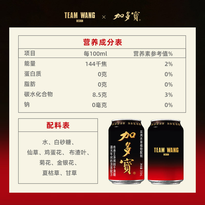 加多宝×TEAM WANG design新春联名限定凉茶310mlx12罐,淘宝优惠券,粉丝福利购,淘宝优惠卷