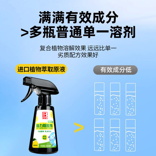汽车专用除胶剂 不伤漆强力去胶玻璃车漆粘胶贴纸胶带粘痕清除剂 - 图2